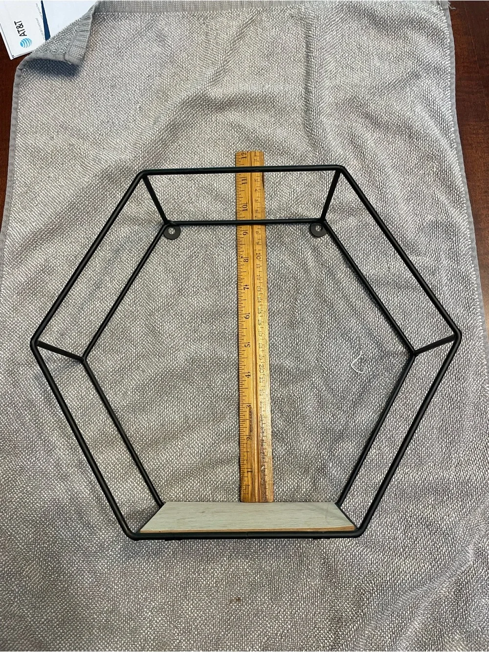3 Black Hexagon Metal Wall Shelves-Modern Wall Decor.  Plants NOT included